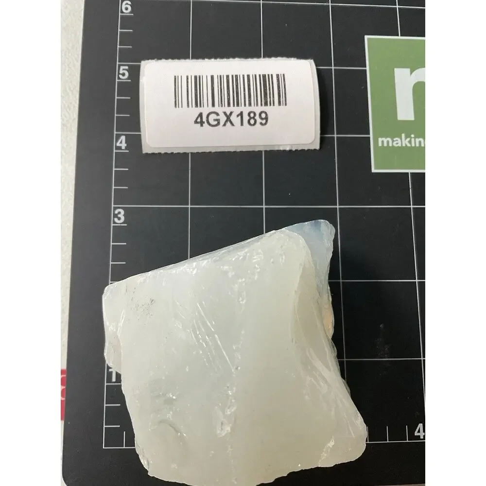 Opalescent Clear Layered Art Glass Cullet Glowing Manganese Slag‎ Glass #4GX189